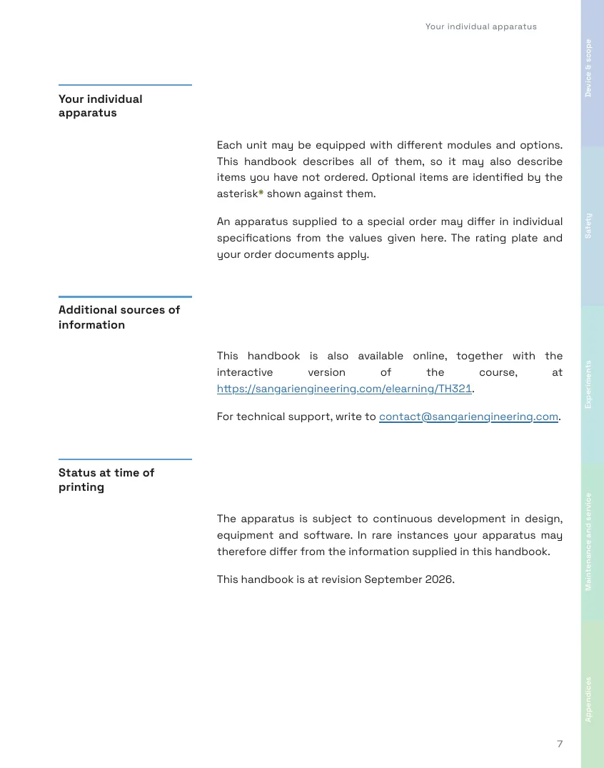 TH321 Student's Handbook, page 7